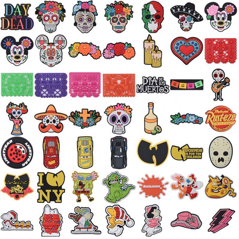 2022 Mexican Mexico clog lucky charms Shoe Popular decoration accessories for date of dead