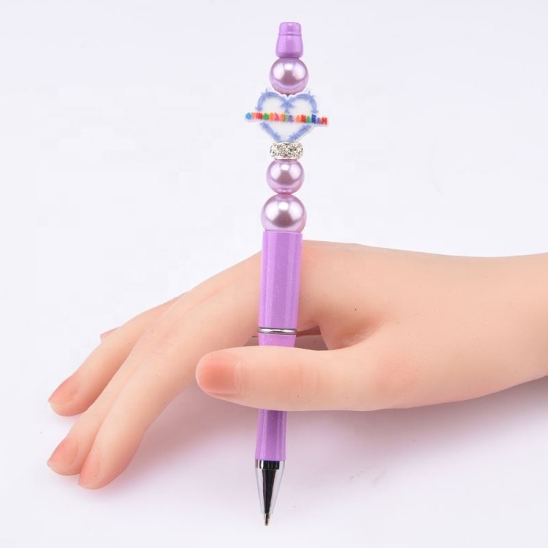 Soft Material Custom pvc Focal Beads Beaded Pen Charms pvc Beads And Charms For Pen Tops