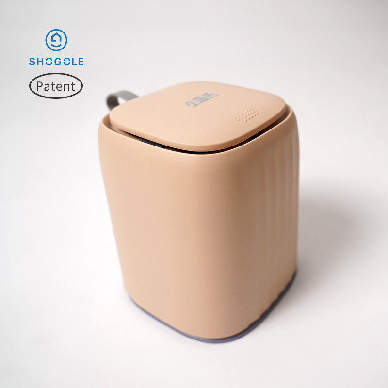 Shogole step trash can mini small slim waterproof press with lid household small small trash can table mini garbage basket