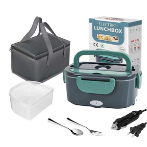 USB Electric Tiffin Heated Bento Lunch Box Avec Sac For Adults 304 Stainless Steel Self Heating Electric Rechargeable Lunch Box