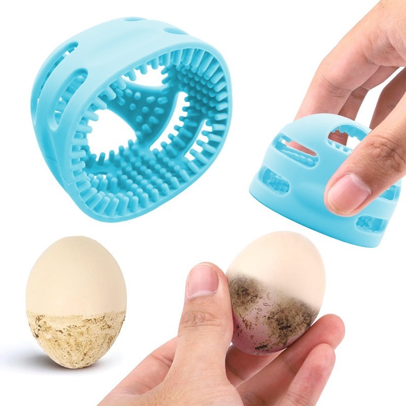 Handheld Egg Cleaning Brush Silicone Spinning Scrubber Kitchen Gadgets Egg Cleaning Brush