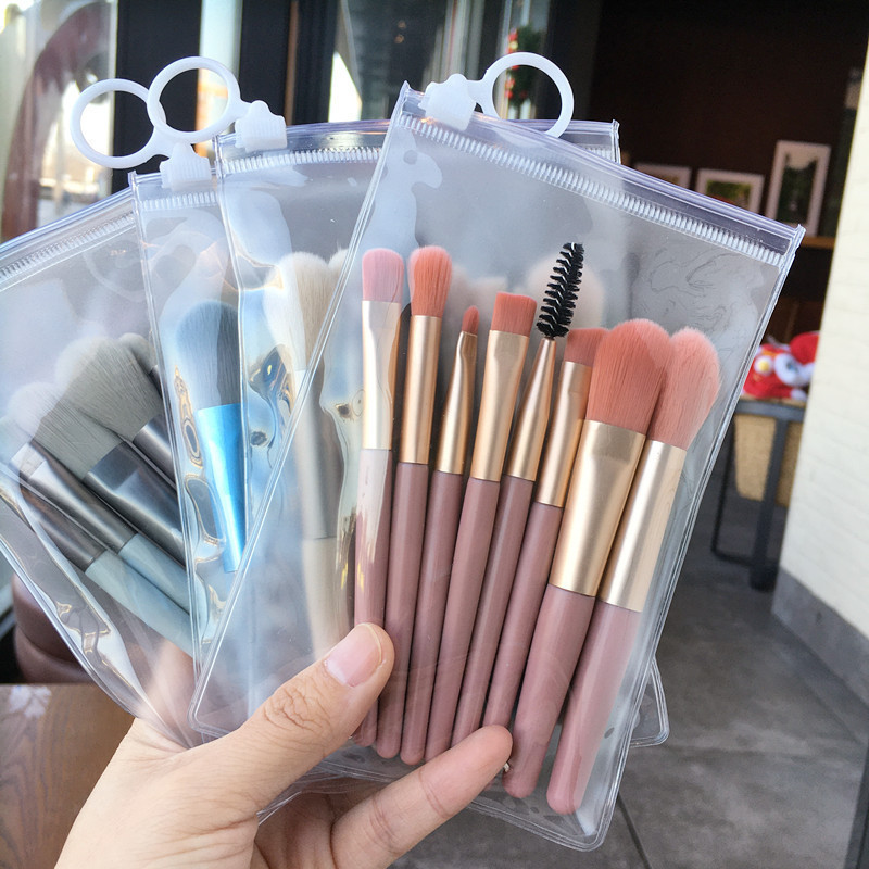 New 8Pcs Makeup Brush Set Makeup Concealer Brush Blush Loose Powder Eye Shadow Highlighter Foundation Brush Beauty Tools