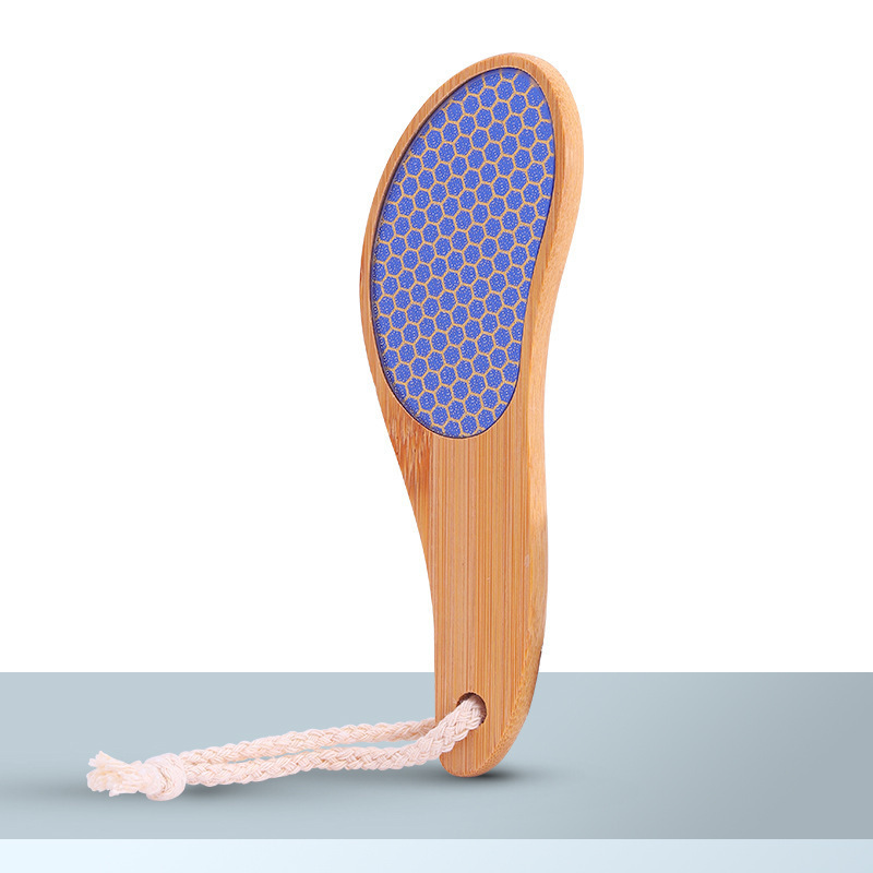 Nano Glass Foot File Scrubber for Heels Dead Skin Callus Remover Bamboo Wood Handle Feet Skin Care Pedicure Tools