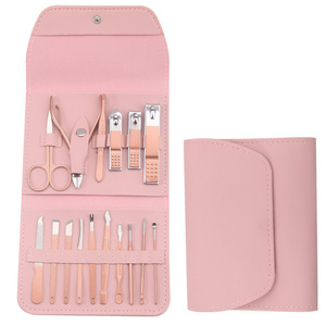 Custom Logo 16/12/8/4pcs Manicure Pedicure Set Professional Toenails Cuticle Cutter Fingernails Grooming Kit Nail Clippers Set