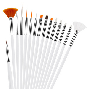 15Pcs Nail Brush Professional Nail Liner Detailer Brush Kits for Nail Polish Painting Art Tools Supplies