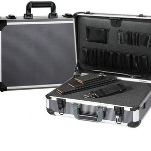 Professional OEM portable aluminum tool case with dividers and cube foam