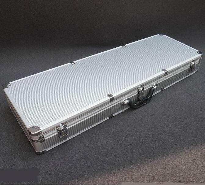 High Quality Black Double Sided Sturdy Aluminum long Case  With Egg Foam