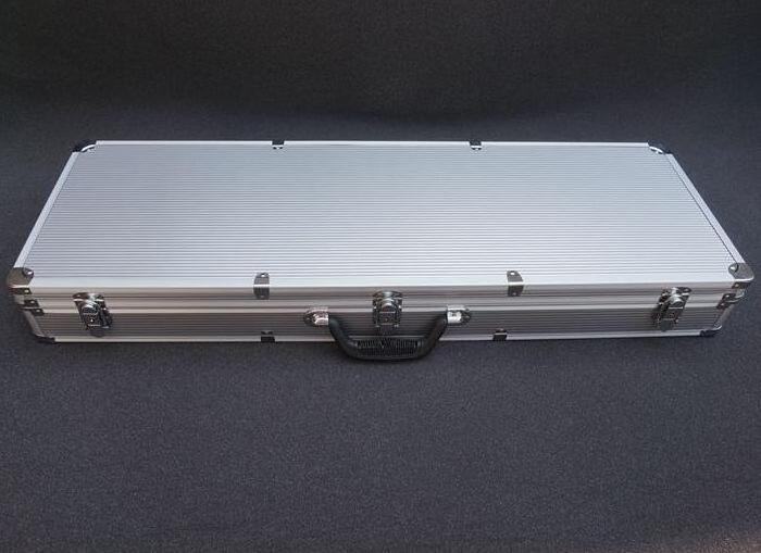 High Quality Black Double Sided Sturdy Aluminum long Case  With Egg Foam