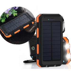 Waterproof Camping 20000Mah Solar Power Bank Solar Phone Charger External Backup Battery Pack with Dual USB Ports Power Bank