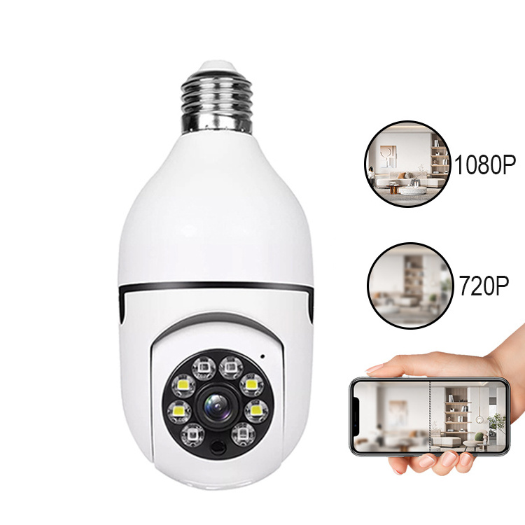 Smart Home Light Screw Bulb Camera Lamp Wifi 360 Degree Panoramic Wireless IR Security 720/960/1080p CCTV Camera