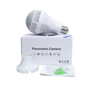 2022 New Fashion Design 360 Degree HD Wireless Camera Bulb Panoramic View Security Light Bulb Wifi CCTV Cameras