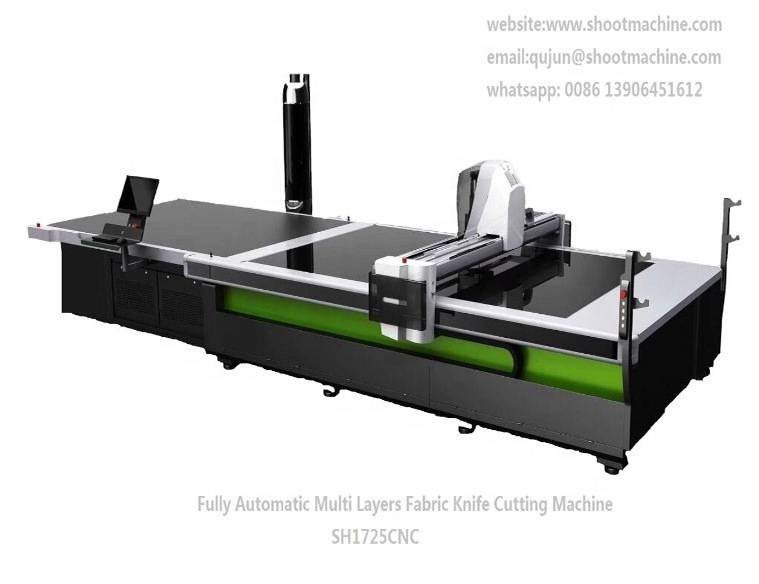 Shoot Brand Fully Automatic Multi Layers Fabric Knife Cutting Machine, SH1725CNC