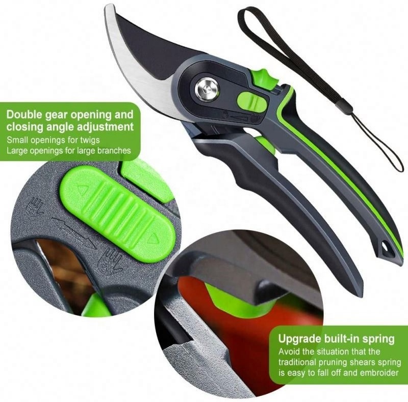 Professional Garden Secateurs Bypass Pruner Flower Scissors Hand Garden Shears