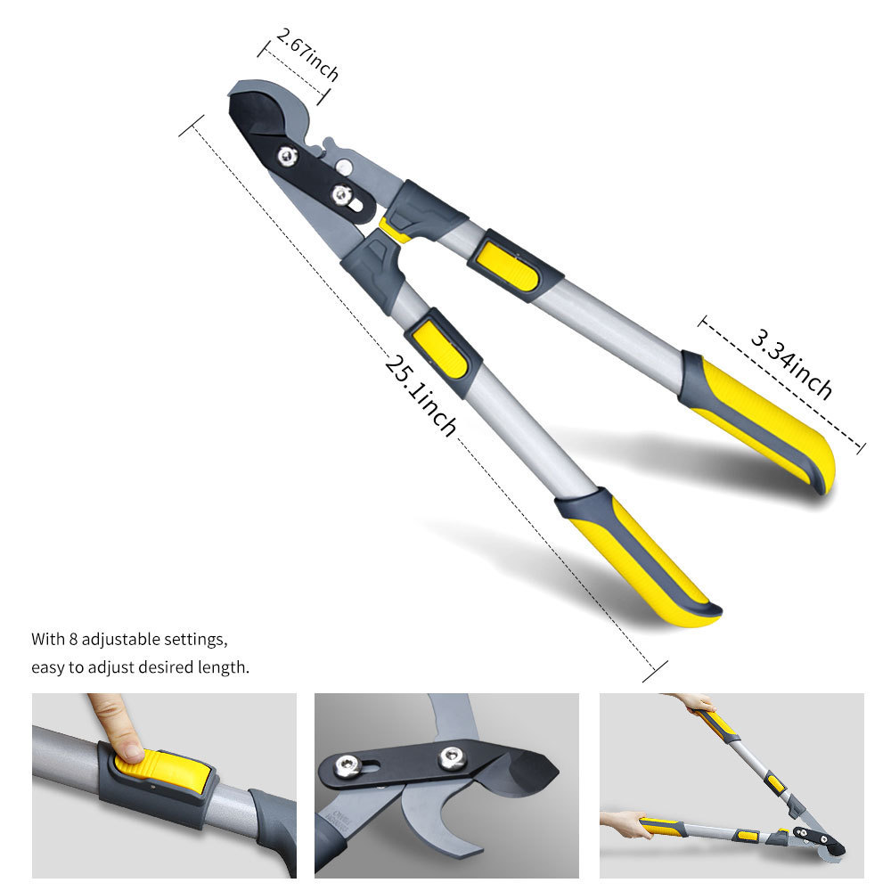 JRF Telescopic Garden Lopper SK5 Blade Pruning Shear Bypass Loppers