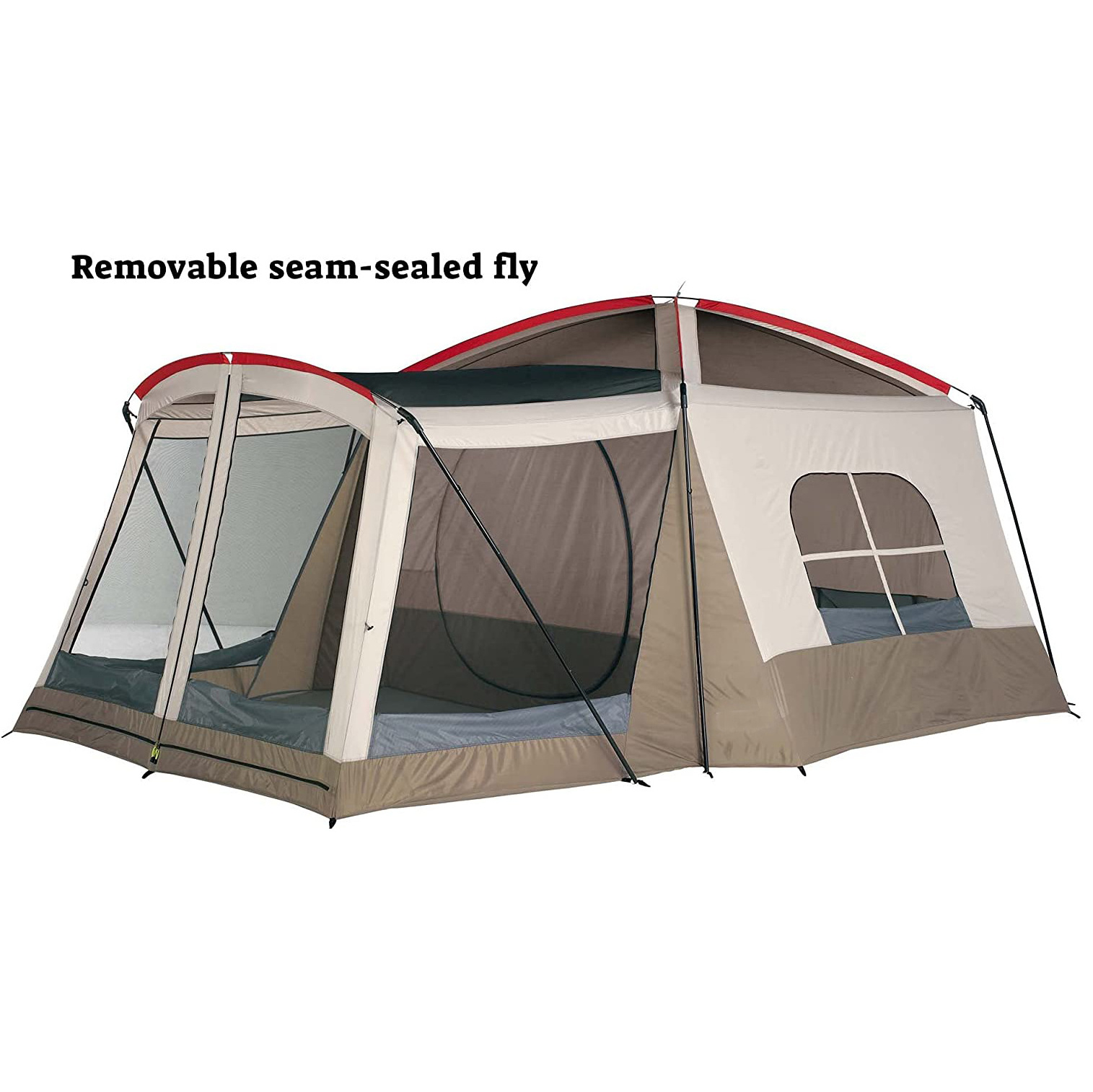 8 Person Water Resistant Tent with Convertible Screen Room for Family Camping