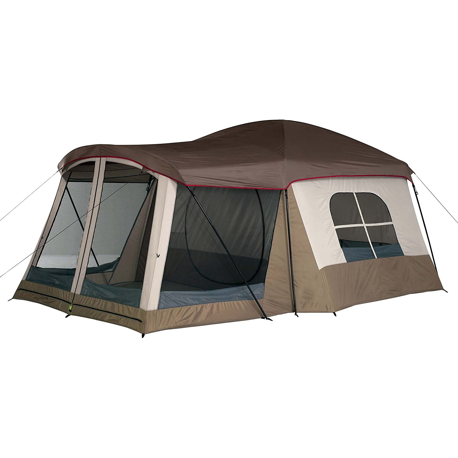 8 Person Water Resistant Tent with Convertible Screen Room for Family Camping