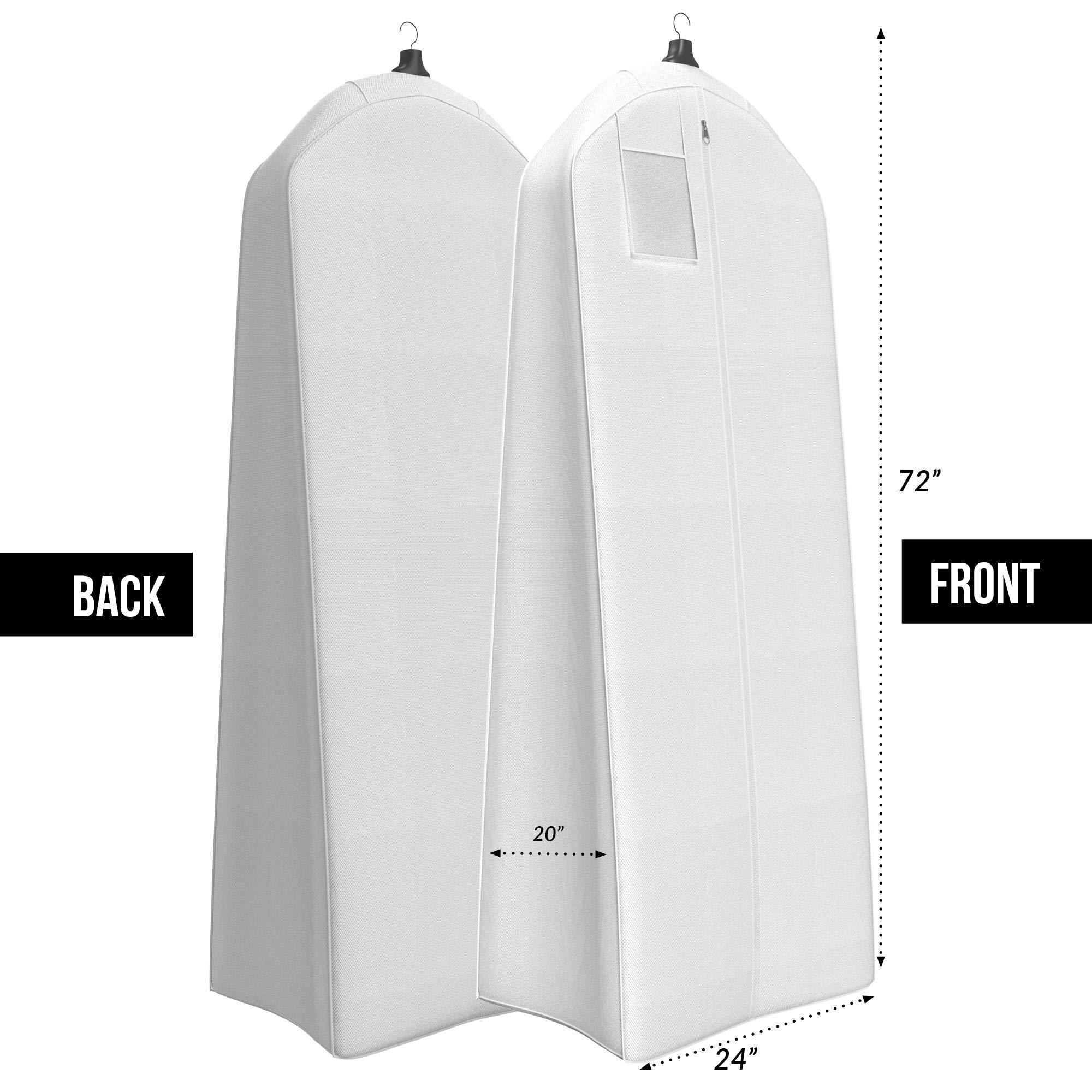 Durable Reusable Gown Garment Bags for Hanging Clothes Suit Bags for Storage of Coats Garment Cover with zipper