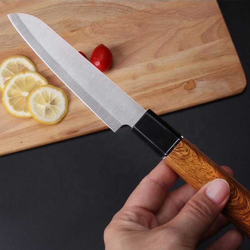 Fruit Knives Stainless Steel Small Kitchen Knife Wood Grain Peeling Tools Cutting Dicing Slicing Meat Paring Knife