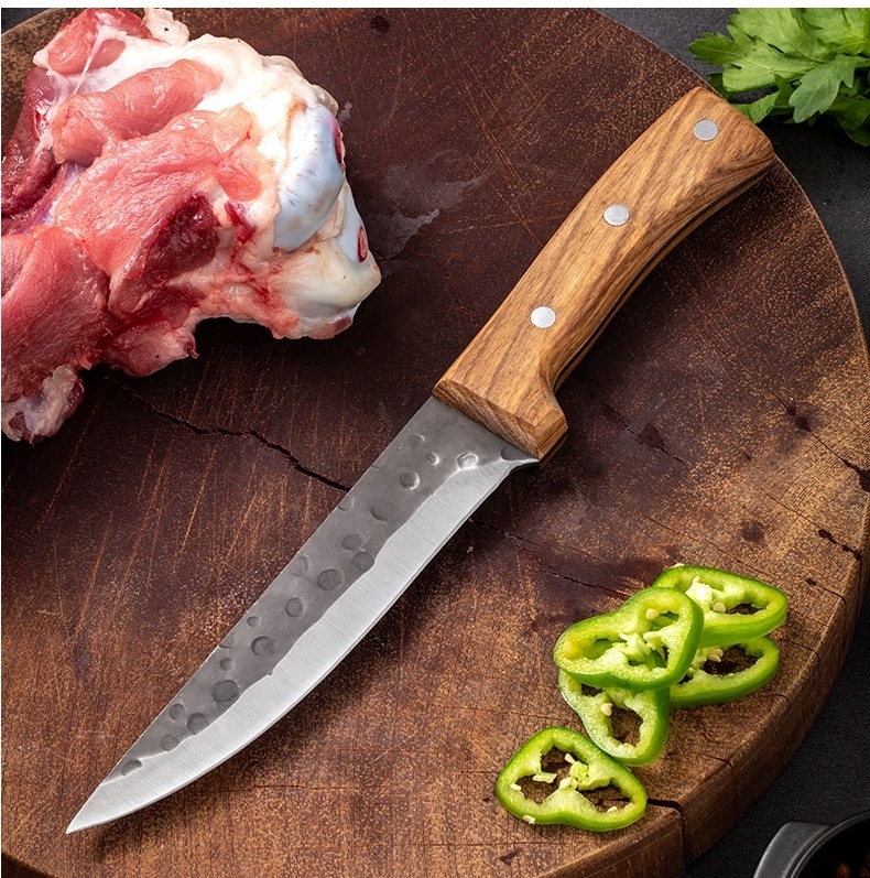 Boning Knife Stainless Steel Paring Blade Rosewood Handle Resists Rust Stains Kitchen Knives Slicing Knife