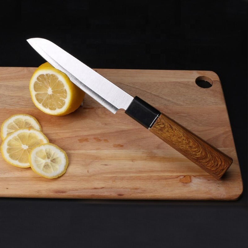 Fruit Knives Stainless Steel Small Kitchen Knife Wood Grain Peeling Tools Cutting Dicing Slicing Meat Paring Knife