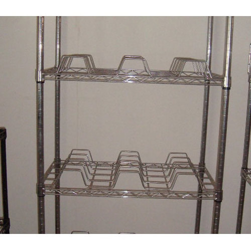 chrome plating wire shelving unit for stores and supermarket metro system with wave shelves for bottles in supermarket