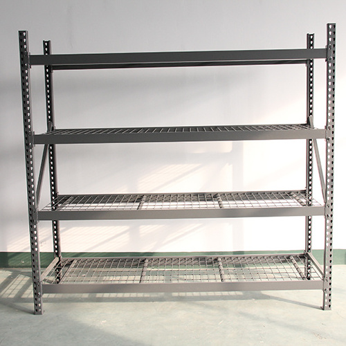 longspan rivet shelving and storage racking for warehouse with teardrop hole and boltless racking shelf