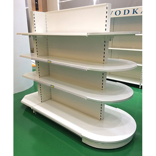 high quality supermarket grocery store shelving with round corner unit