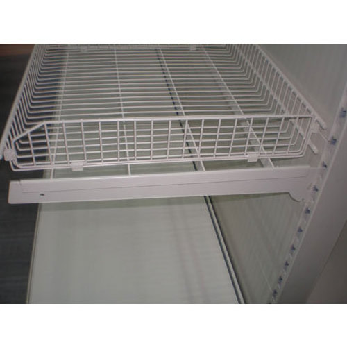 wire grid mesh shelves with dividers for supermarket gondola shelving