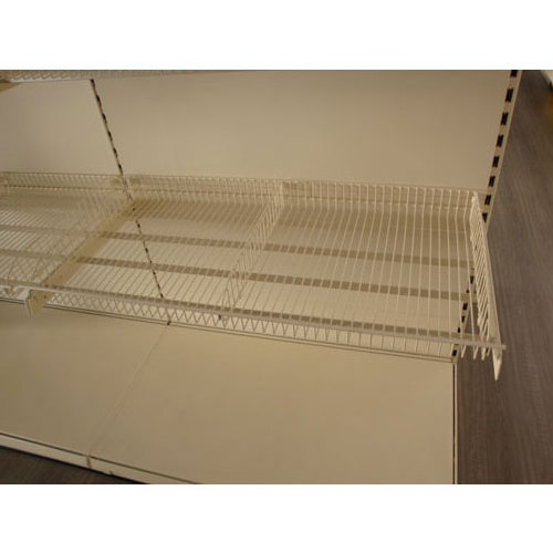 wire grid mesh shelves with dividers for supermarket gondola shelving