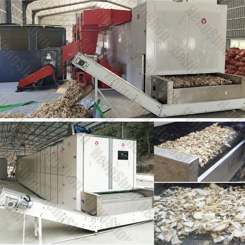 Shouchuang Oem Dried Konjac Cassava Chip Processing Machine PLC Control Konjac Porang Cassava Vegetable Dryer Machine