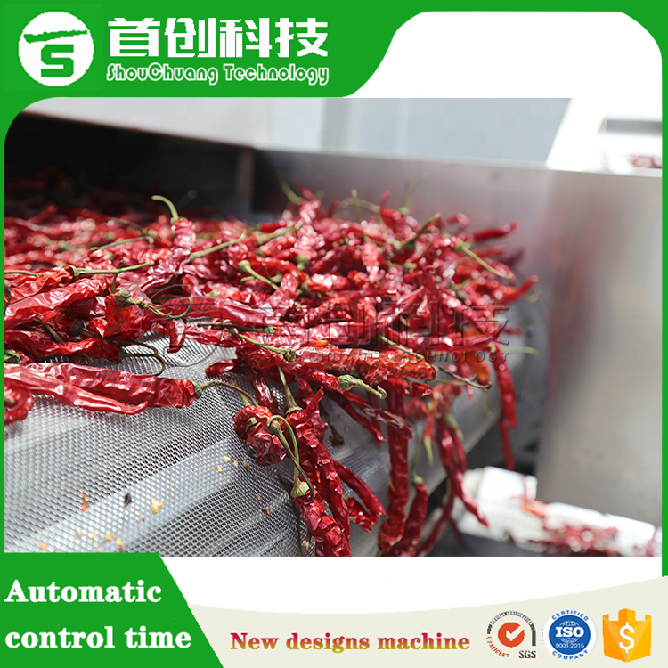 Manufacture Chilli Pepper Chili Mesh Belt Dryer Automatic Multifunctional Vegetable Fruit Drying Machine