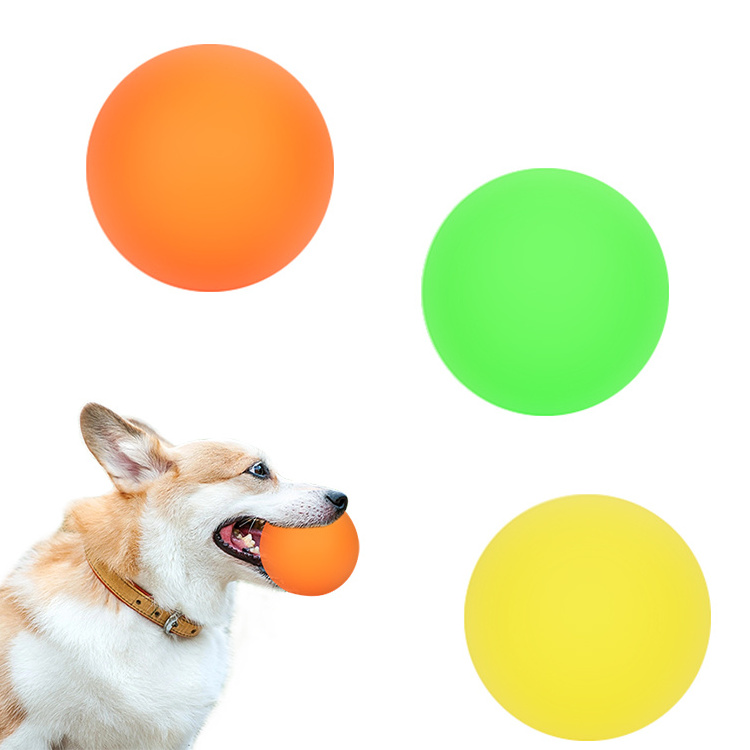 Popular Pet's Vogue Floating On Water Ball Glow In The Dark Fluorescent Interaction Toy Luminous Ball For Dogs Run And Fetch