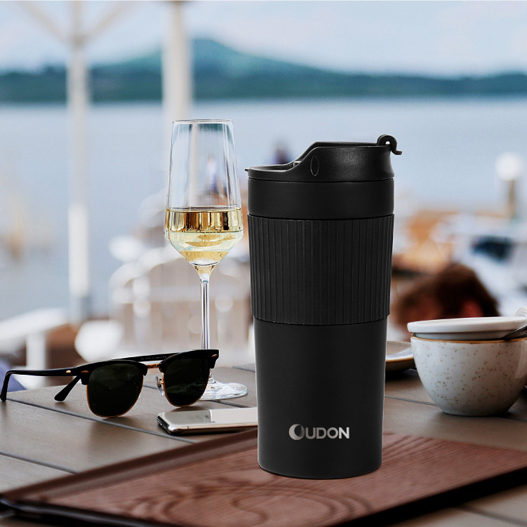 Travel Vacuum Insulated French Press Coffee Mug Tumbler with Coffee Press Plunger