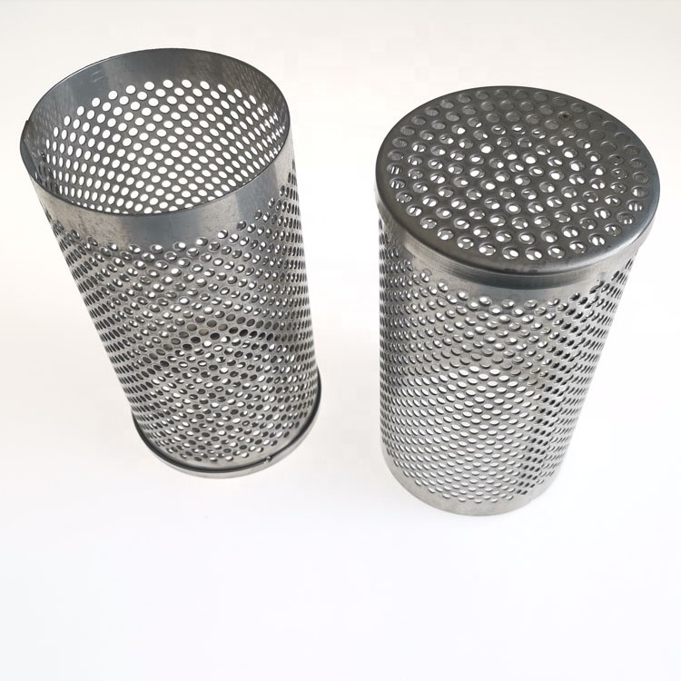 Stainless Steel Filter Screen Tube Perforated Pipe Filter Cylinder Mesh Tube Metal Cylinder