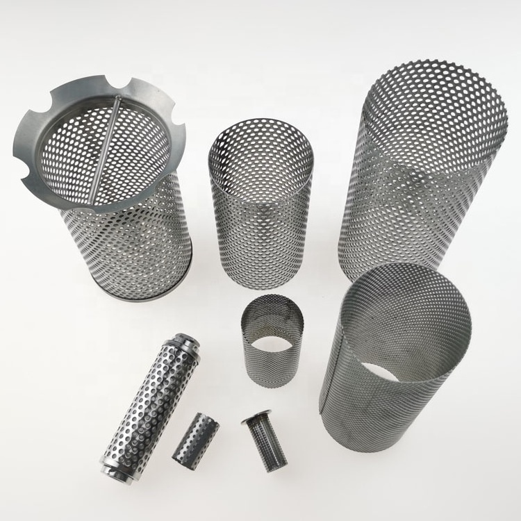 Stainless Steel Filter Screen Tube Perforated Pipe Filter Cylinder Mesh Tube Metal Cylinder