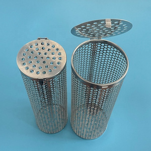 essential Bbq tool for barbecue net tube   Stainless steel wire mesh cylinder rolling grill rolling grilling basket