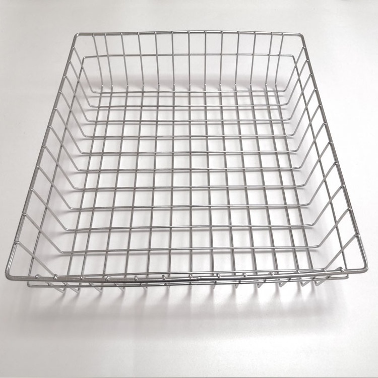 stainless steel 304 316 L Metal wire baskets in pantry cabinet  stainless steel wire mesh kitchen cooking basket