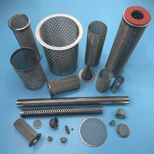 Produce multiple styles 304 316 stainless steel wire mesh filters Cylinder Perforated filter tube mesh filter