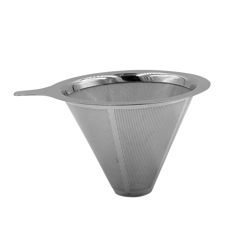 Paperless Pour Over Coffee Maker 304 Stainless Steel Reusable Drip Cone Coffee Filter Hand Made Coffee Filter