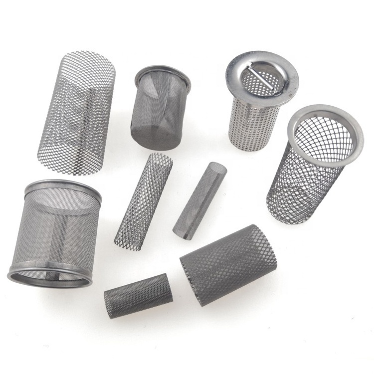 Manufacturer custom metal filter basket 304 316 stainless steel perforated filter tube filter elements