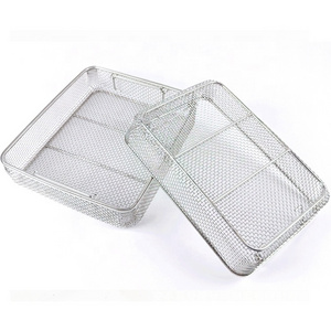 stainless steel 304 316 L Metal wire baskets in pantry cabinet  stainless steel wire mesh kitchen cooking basket