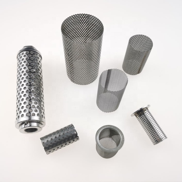 Manufacturer directly sells stainless steel filter cartridges and tubes with various shapes of wire mesh screens  mesh cylinder