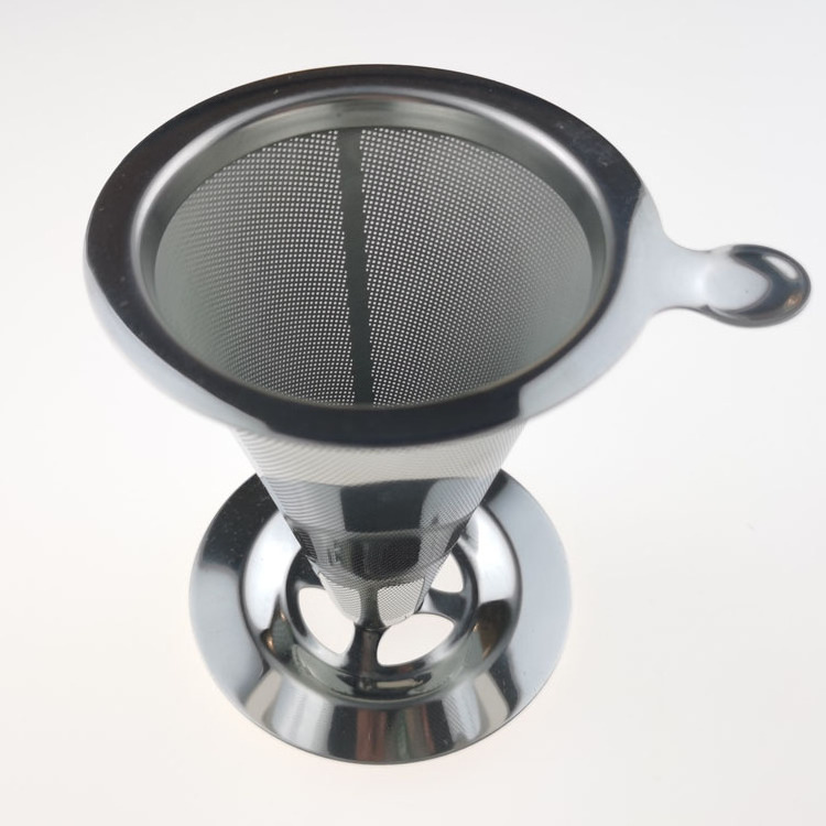 Paperless Pour Over Coffee Maker 304 Stainless Steel Reusable Drip Cone Coffee Filter Hand Made Coffee Filter