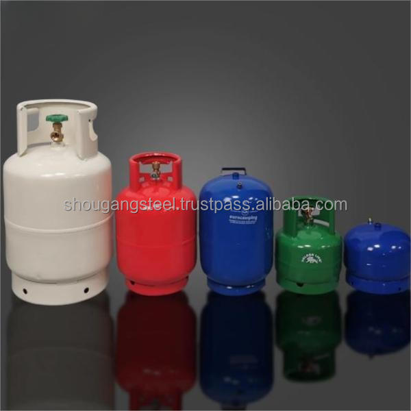 supply high quality 3kg 5kg 7kg 9kg 19kg 48kg 45kg empty gas lpg cylinder with valve for commercial