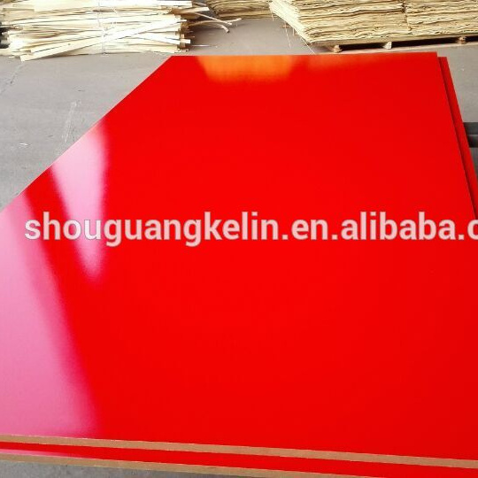 18mm waterproof E1 high glossy melamine faced particle board laminated chipboard for furniture