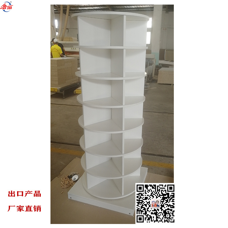 customized PB round rotating spinning shoe rack tower cabinet