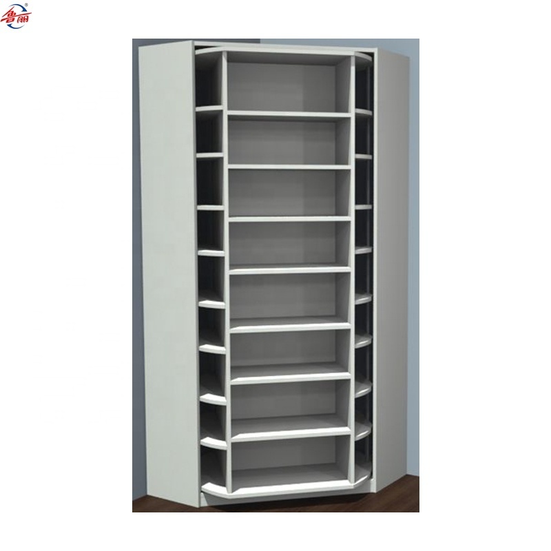 corner white rotating shoe rack 7tier saving space shoe cabinet