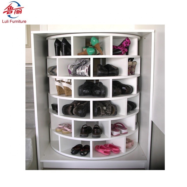 space saving floating women's SPINNING  Lazy Susan 50 pairs multi layer display storage shoe RACK closet