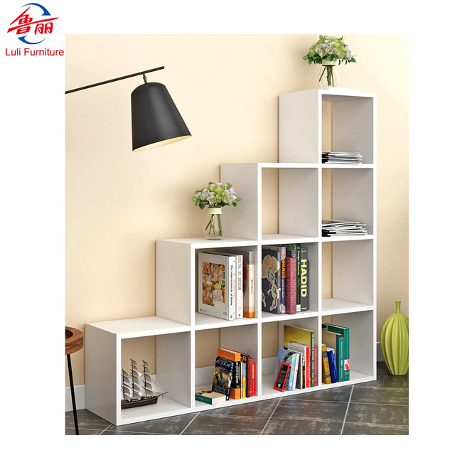 modern wooden cube room divider bookcase