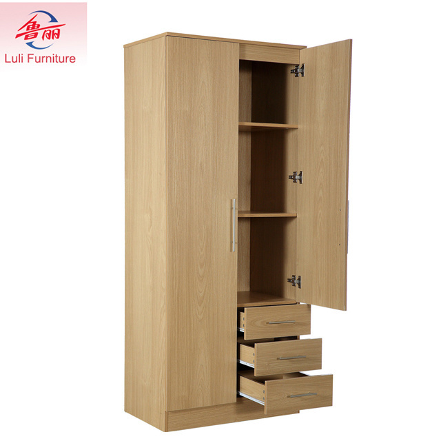 3 door 5 drawers wooden wardrobe  design